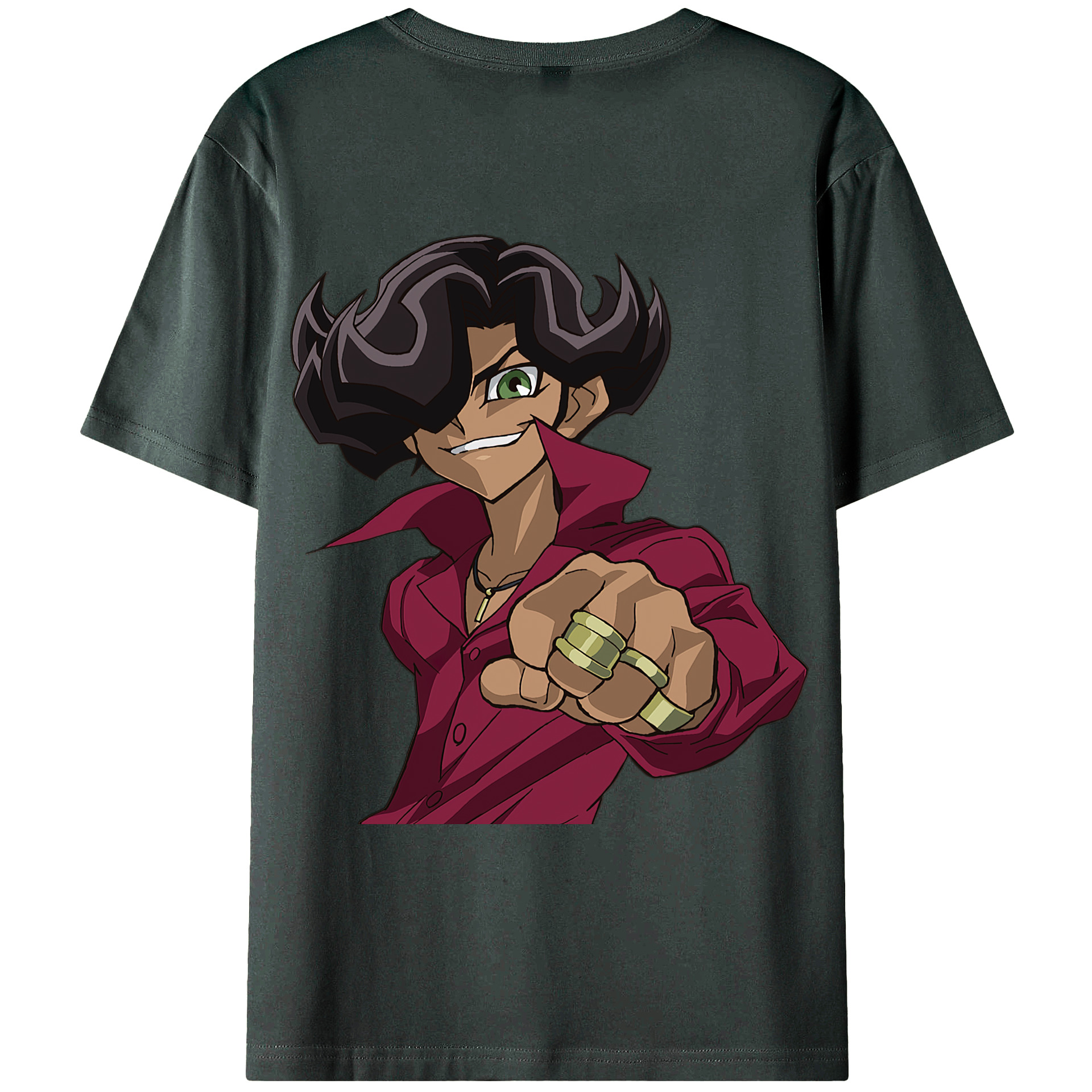 （画像用） 遊☆戯☆王 Yu-Gi-Oh! 綿100％ メンズ半袖Tシャツ（バックプリント） 通気性